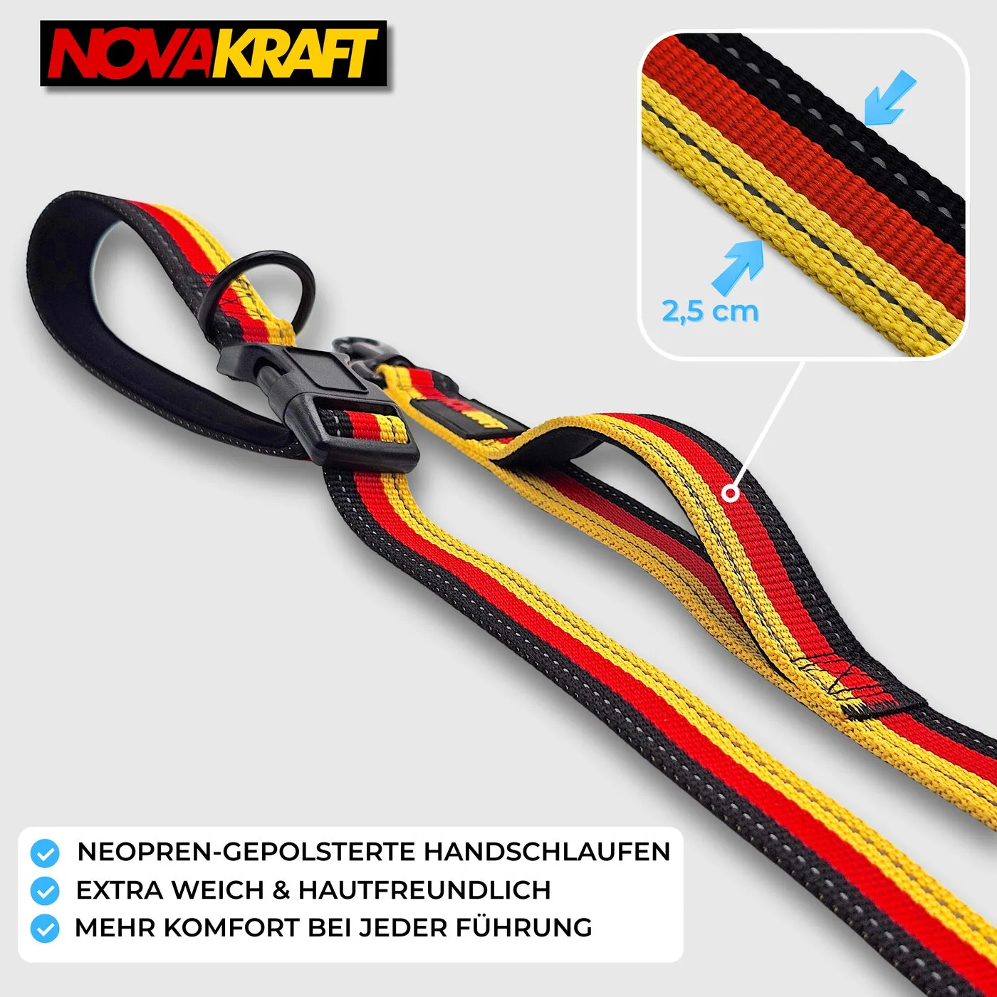 Neopren-gepolsterte Handschlaufen, 2,5 cm breit